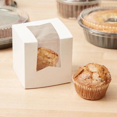 China Recyclable White Premium Window Cupcake Box Includes Divider With 1 - Insert for sale