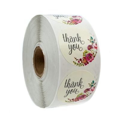 China Waterproof Sticker Labels Seals Thank You For Supporting My Small Business Around Kraft Stickers Roll for sale