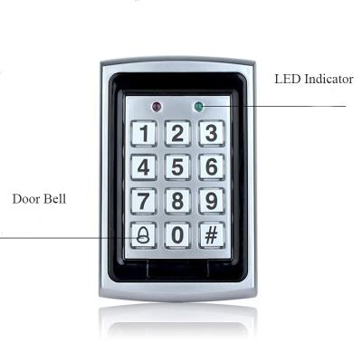 China K7612 IP65 Access Control Systems Metal Waterproof RFID Access Control Shockproof Card Reader With Backlight for sale