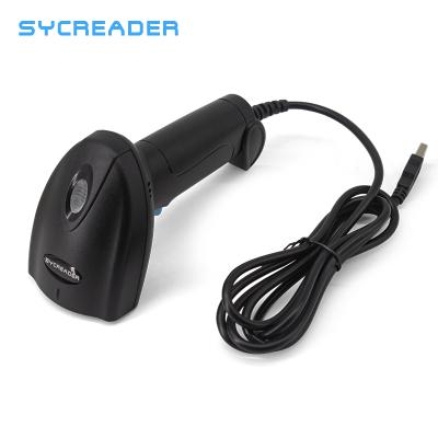 China Hot Sale Handheld 1d Barcode Reader Laser Code Scan Infrared Gun Cheap Wired 1D Barcode Reader USB A4 Size for sale