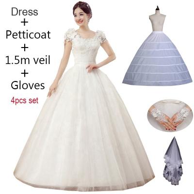 China 2021 Always Pretty Breathable V-Neck Lace Wedding Dresses Princess Ball Gown Lace Up Wedding Gowns Vestidos Cerimonia Vestido De Noiva Princesa for sale