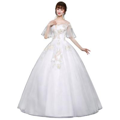 China OEM Breathable Vestidos De Novia Elegant 2021 Wedding Dresses Lace Up Appliques Off The Shoulder Ball Gown Vintage Bride Formal Gowns for sale