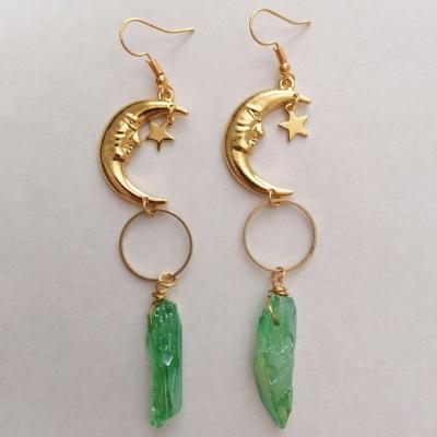 China FASHIONABLE Fashion - Bohemian Crescent Crystal Earrings Earhook Earrings sale for sale