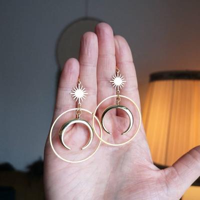 China Trendy Wind Aureate Earring Bohemia Earring Moon Sun Sun New Style Adorn Item Earrings for sale