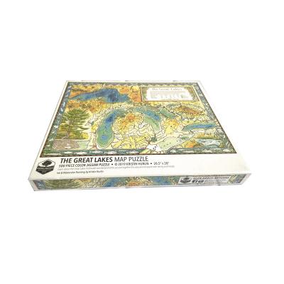 China Educational Intellectual Toy 500 Pieces Color Great Lakes Map Puzzle for sale