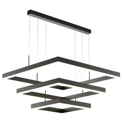 Китай Modern Led Chandeliers Ceiling Light Hotel Bedroom Black Square Led Modern Luxury Pendant Lamp Chandelier,Hanging Light,Chandeliers продается