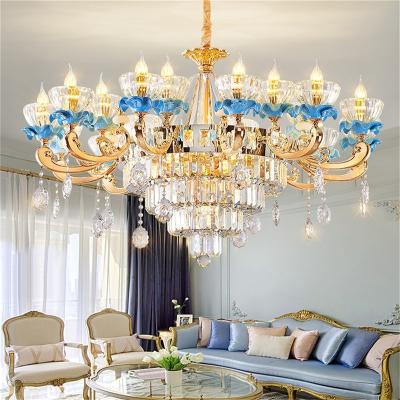 China Creative Crystal Candle Lamp Fixtures Modern Supply LED Lighting Luxury Modern Chandelier Crystal Pendant for sale