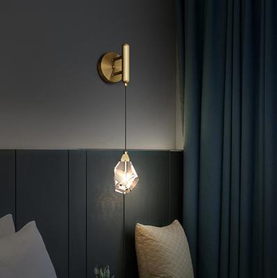 China Lighting works Modern minimalist hotel bedroom aisle lamps personality light bedside creative glass wall lamp for sale