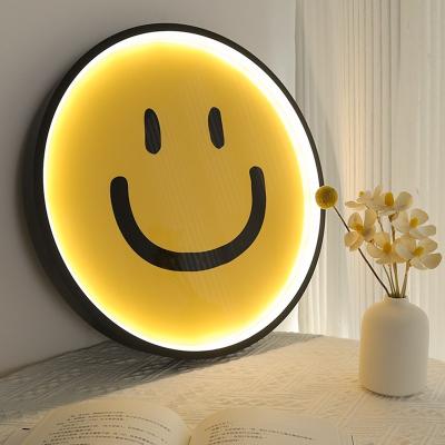 China Art Decor Professional New Modern Ring Cute Smiley LED Indoor Wall Lamp Home Decor zu verkaufen