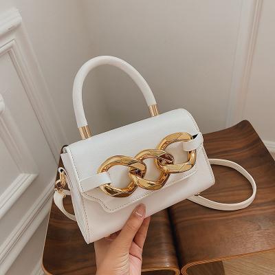 China 2021 Vintage Fashion Girl Brand Luxury Square Strap Chain Wide Cross - Body Bag Women's Luxury Custom Handbags for sale