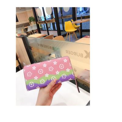 China Storage Guaranteed Unique Quality PU Wallet Women Long Zipper Pure Color for sale