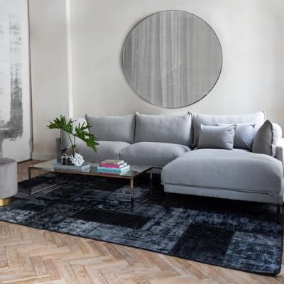 China Moder Classic Gray Sectional Living Room Tufted Furniture Sofa Ornate Sectional Sofa for sale