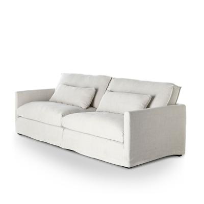 China New Listing Double Decker High Quality Beige Tufted Fabric Sofa Sectional Sofa Set For Living Room for sale