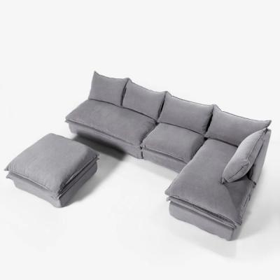 China The Modern Office Ornate Sofa Living Room Furniture Gray Sofa Sets Modern Sofa Set Corner Gray place for sale