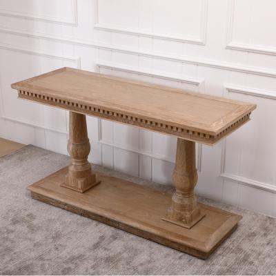 China Chinese Unique Style Classic Console Table Solid Wood Oak Color Living Room Side Cabinet for sale