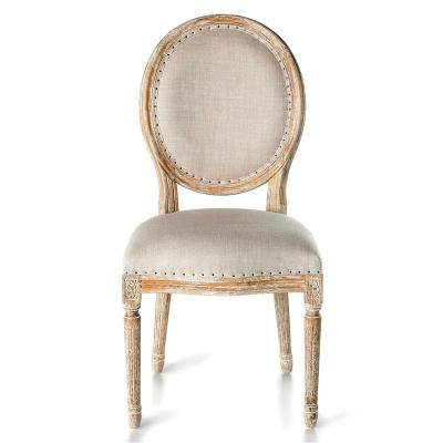 China Low Price Antique Style Convertible Round Back Ding Room Wooden Luxury French Dining Chair for sale