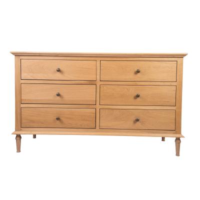 China Hampton Style Furniture Oak 6 Drawer Bedroom Furniture Chest Of Hot Selling Wooden Drawers Convertible for sale