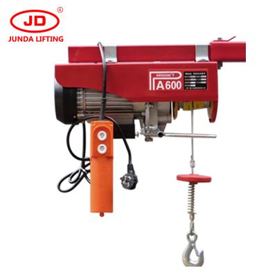 China Garment Shops Type PA Electric Hoist 220V PA100 PA600 PA1000 Mini Electric Hoist Wire Rope en venta