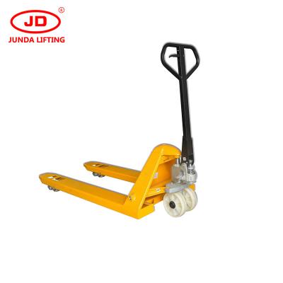 China Mini round solid steel hydraulic hand pallet truck /manual operated pallet truck/staggers hand 3 ton pallet truck en venta