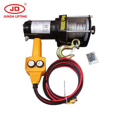 Chine CRANK 12v Small Electric Winch 2000lbs Wire Rope Cable Winch à vendre