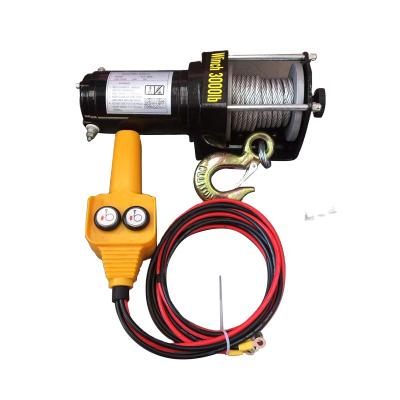 China Mini 24v 12v 2000lbs CRANES Electric Winch Cable Pulling Machine for sale