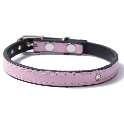 China Custom Hot Selling Multicolor Adjustable Size Adjustable Pet Leather Collar Accessories Dog Collar PU Pet Supplies for sale