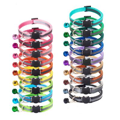 China Viable Wholesale Multi-colors Thoughtful Adjustable Cat Collar With Bell for sale