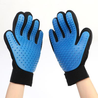 China Custom Viable Silicone Pet Hair Remover Gloves Pet Grooming Grooming Glove Deshedding Guantes de mascotas brush glove for sale