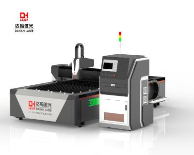 China Laser CUTTING DAHAN LASER 1000W FIBER LASER METAL CUTTING MACHINE WITH RAYCUS FIBER GENERATOR for sale