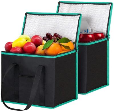 China Grocery Cooler Insulated Nonwoven Reusable Foldable Eco-Friendly Waterproof Tote Bags For Shopping for sale