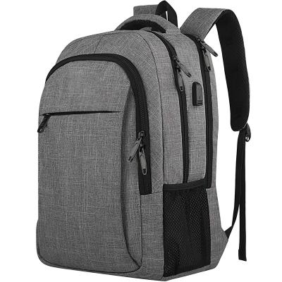 China With USB 2022 Slim Anti Theft Business Travel School Bag Custom Laptop Backpack With USB Charging Port for sale