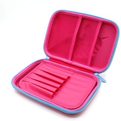 China Cute Unicorn Color Embossed Hardtop 3d EVA Girls Pen Box Pouch Pencil Case Factory Direct Kids Shockproof Pink for School for sale