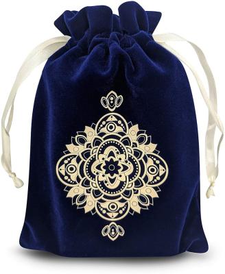 China High Quality Recyclable Custom Black Blue Purple Velvet 5x7 Soft Storage Pouch Bags Tarot Card Bags With Drawstring for sale