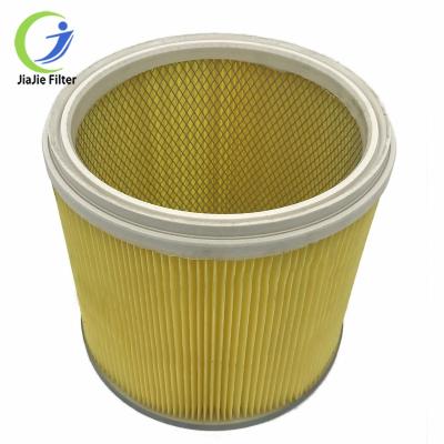 China Circular Soft Rubber Dust Filter Vacuum Cleaner Dust Air Cleaner Home Appliance Part Mesh Filter Cartridge Yellow Paper For Bosch GAS12-50 for sale