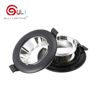 China Diameter Architecture Light Contemporary High Quality GU10 MR16 Fitting Led Bulb Housing Parts Round Downlight Casing for sale