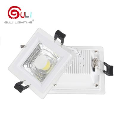 China Patented Private Mold Customized Light High Effciency Square Glass Meeting Venue Led Panel Lights for sale