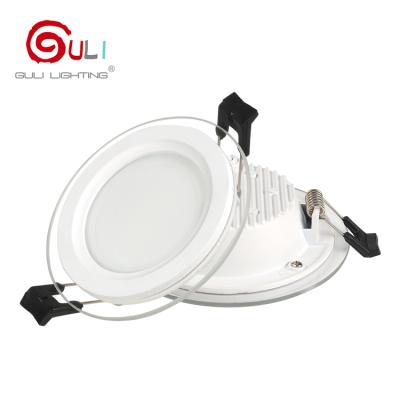 China Patented private mold new design flat recessed etl dmx 6w 9w 12w 18w 24w 30w smd glass led panel light for sale