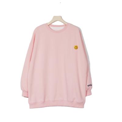 China Anti-wrinkle Embroidery letter technology plus size smiling face round face Women' sweater for sale