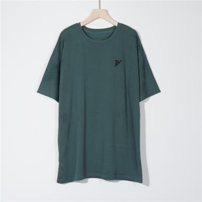 China Compressed Compressed Embroidery process Simple casual style loose men's T-shirt for sale