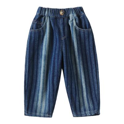 China Color Fade Proof 2022  new pattern  Winter flocking  Oversize jeans for Children for sale