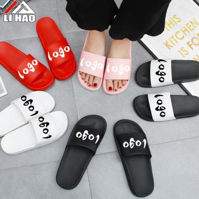 China Fashion Trend Non-Shine House Beach Custom Branded Slippers Fashion Men Indoor Outdoor Summer Slippers Sandal Logo for sale