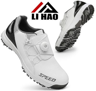 China Fashion \Comfortable Golf\Durable\Breathable\Lit Shoes Custom Logo Non Slip Leather White Spikes Color Women Waterproof Athletic Professional Sports Golf Shoes For Men for sale