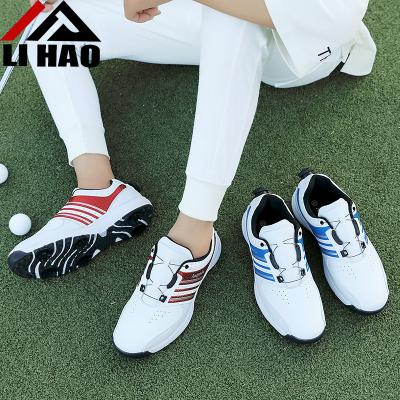 China Fashion\Wholesale Comfortable\Durable\Breathable\Lighted Sport Outsoles Lefus Microfiber Spin Lace Professional Golf Lightweight Non-slip Leather Shoes For Men for sale