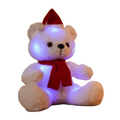 China Lovely Hot Selling Light Weight Plush Toy Singing Teddy Bear Colorful Bear For Kids Christmas Gift for sale