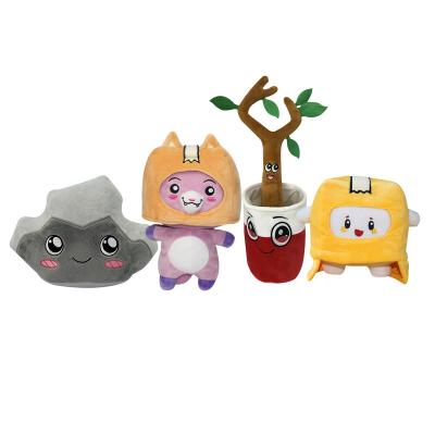 China Amazon gift hot sale 20cm/30cm soft plush lankybox doll plush toys TV lankybox plush toy for sale