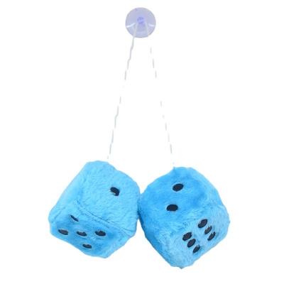 China Hot Selling 7.5cm Plush Dice Stitch Pendant Toy Creative Hanging Cube Car Plush Toy for sale