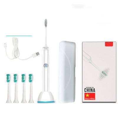 China 2 Minutes Acoustic Travel Stop 5 Cleaning Inductive Charging Electric Toothbrush Regular Frequency Modes With Case 4 Portable Toothbrush Heads for sale