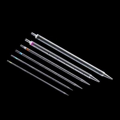 China 1.0ml 5ml 10ml Extrusion Filter Plastic Serological Pipettes / Disposable Sterile Lab 25ml Polystyrene 100ml Serological Pipette 104 for sale