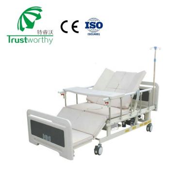 China Trustworthy Nursing Home Foldable Transfer Turnover D01-FS Electric Home Care Bed With Wheelchair for sale