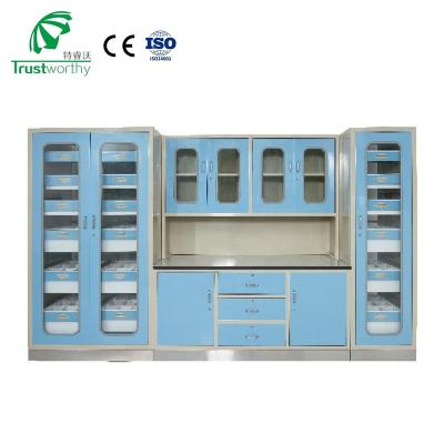 China SUS304 Stainless Steel Hospital Furniture Parmacy Laminate Storage Easy Cleaning Medical Cabinets With Drawers for sale